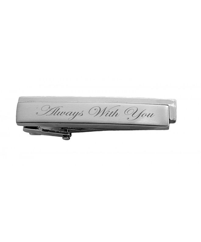 Personalized Silver Contemporary Clip Engraved