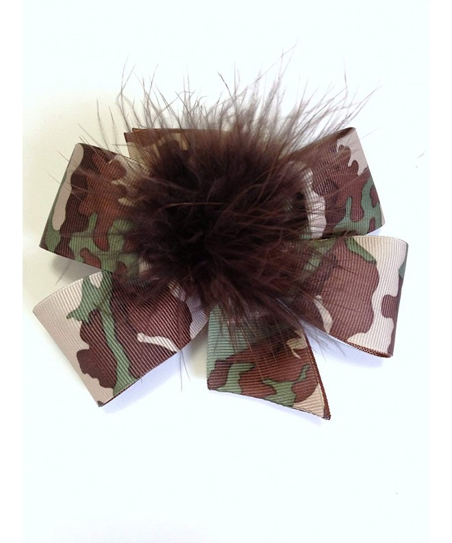 Girls Camouflage Feather Accessory Barrette