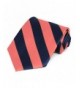 Bright Coral Navy Blue Striped