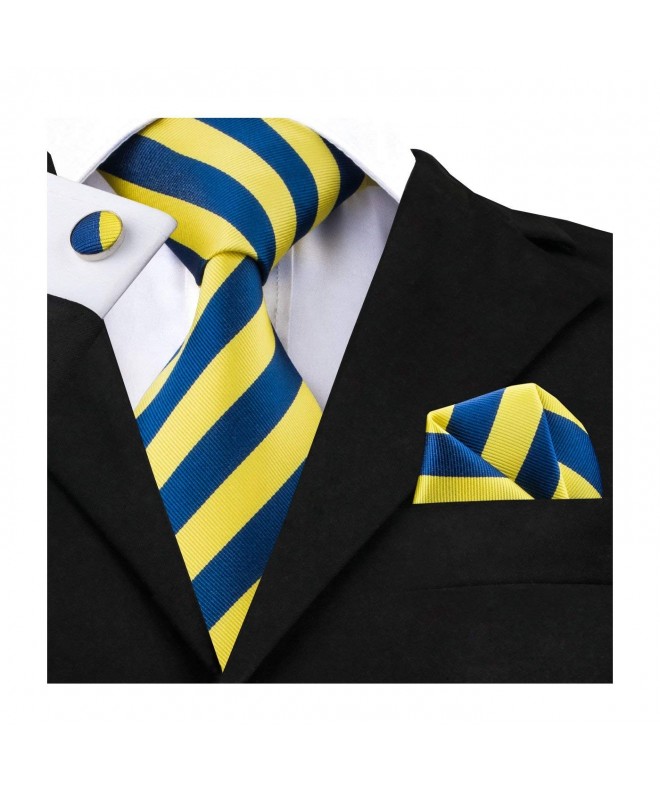 Barry Wang Ties Fashion Yellow Necktie