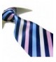 Extra Long White Stripe Necktie