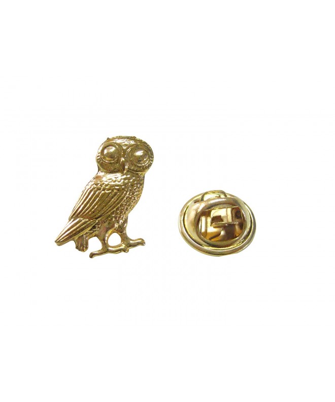 Gold Toned Owl Athena Lapel