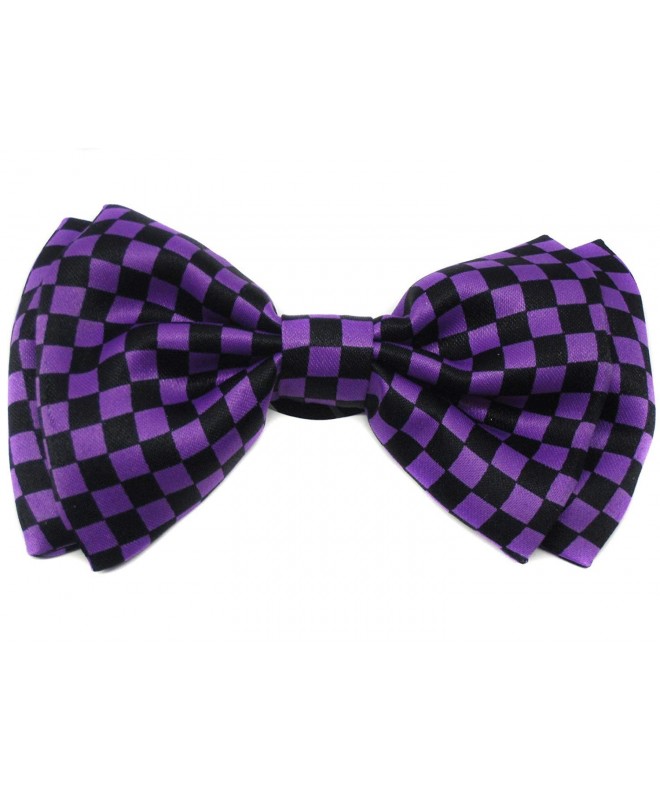 Purple Checkered Tied Plastic Clip