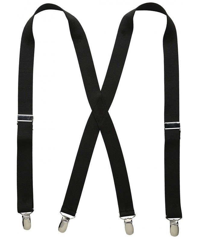 Clip Suspenders Silver Clip Black