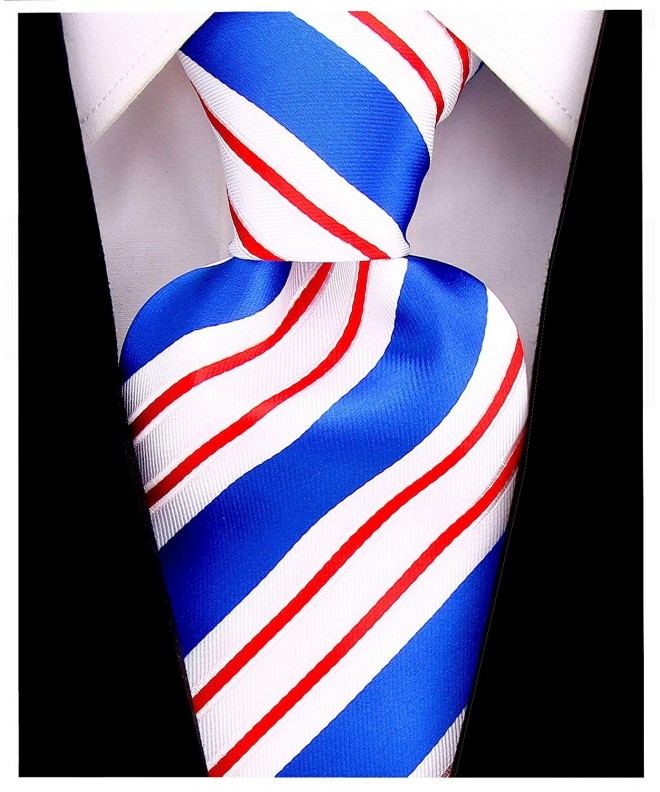 Striped Ties Men Woven Necktie