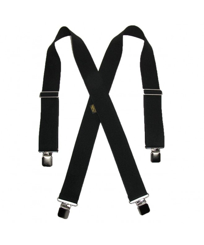 Welch Elastic Clip End Suspenders Black