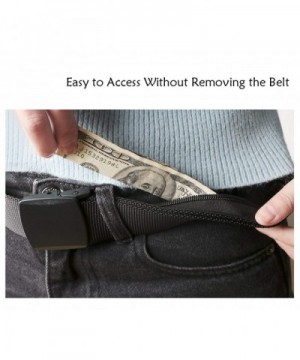 Travel Money Belt- Nylon Hidden Money Pocket Belt with Plastic Buckle ...