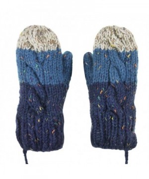 Winter Knitted Colorful Mittens Hanging