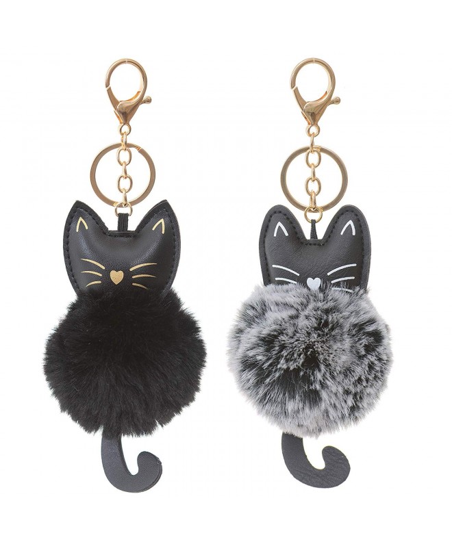 Novelty Black Kitty Keychain Pendant