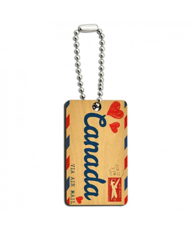 Postcard Canada Wooden Rectangle Chain