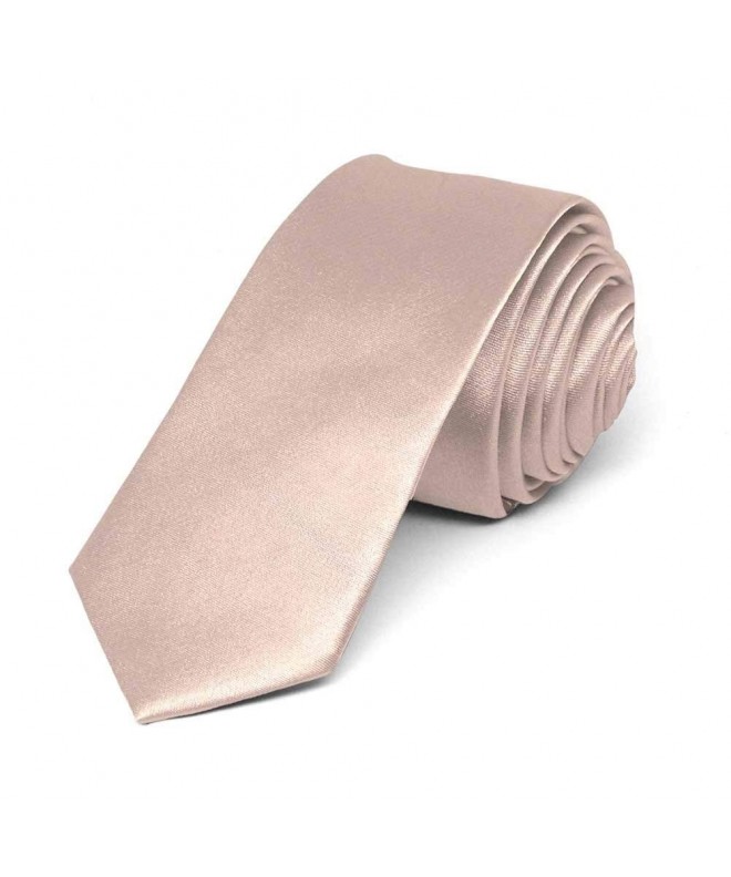 TieMart Blush Skinny Solid Necktie