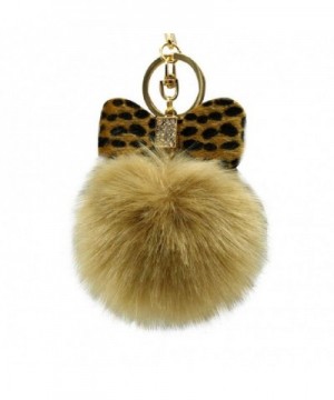 Egmy Leopard Bowknot Keychain Handbag