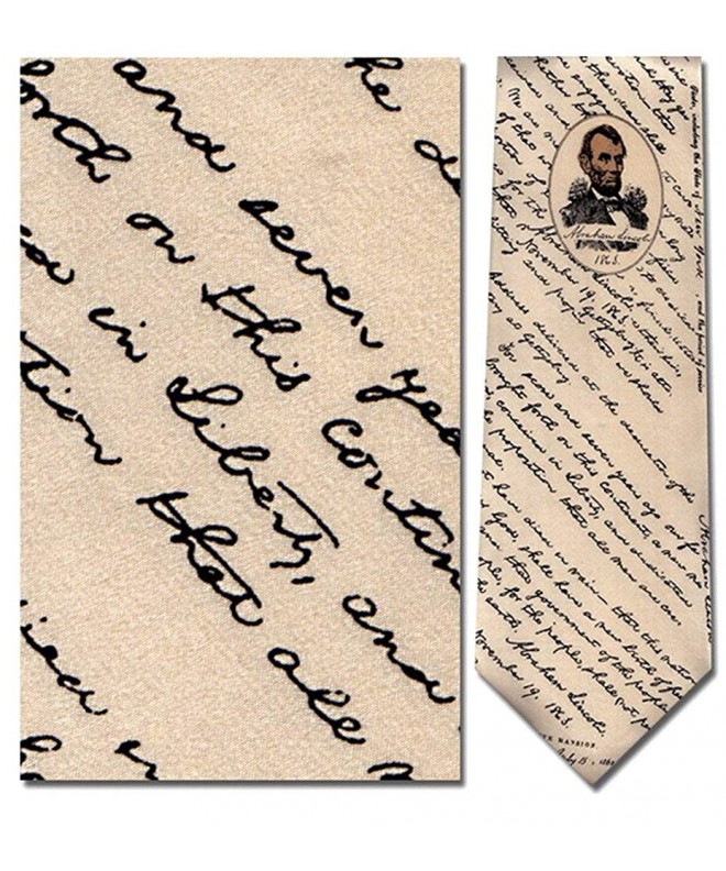 Lincolns Gettysburg Address Necktie Neckwear