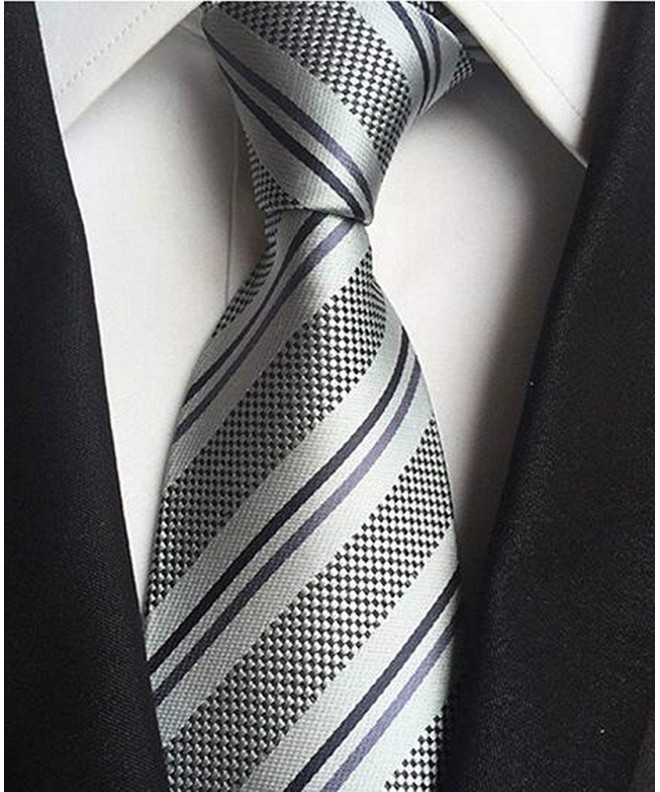 Men's Classic Stripe Jacquard Woven Silk Tie Formal Party Suit Neckties ...
