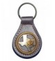 Texas Mason leather keychain Brown