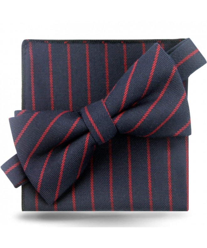 Cotton Stripe Adjustable Pre tied bowties