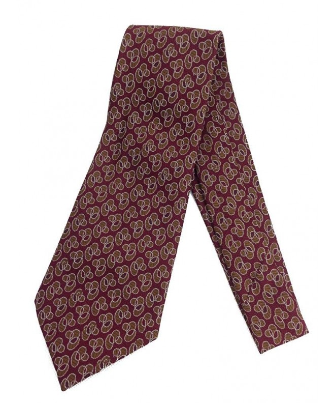 Abstract Burgundy Vintage Necktie Jacquard