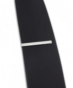 Deluxe Gift Box The Executive Tie Bar Clip Brushed Silver Tone with Premium Pinch Clasp