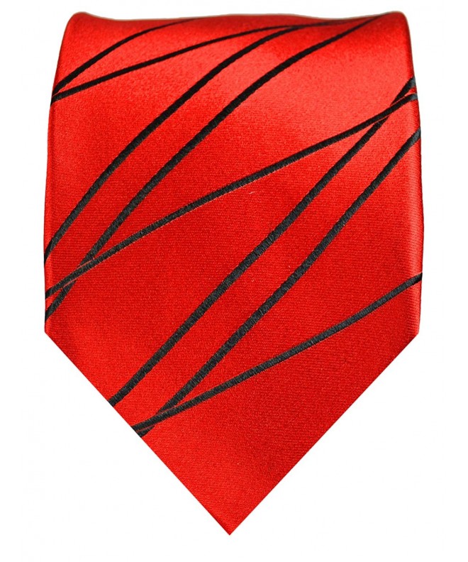 Silk Necktie Red Black