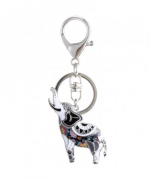 Luckeyui Personalized Elephant Keychain Keyring