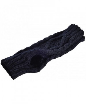 Womens Fingerless Gloves Winter Warm Knit Thumb Hole Mittens Arm ...