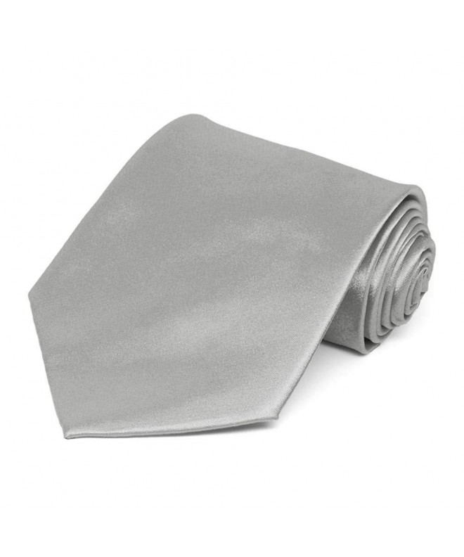 TieMart Mercury Silver Necktie Length