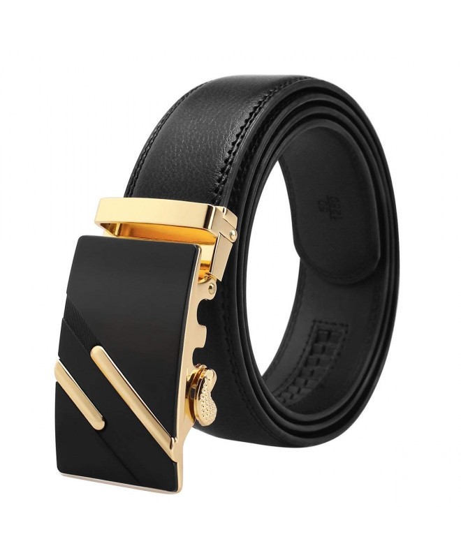 Genuine Leather Ratchet Automatic Buckle