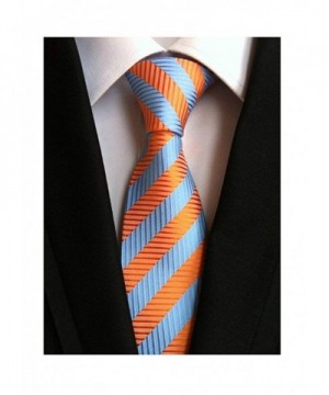 MENDENG Classic Striped Jacquard Necktie
