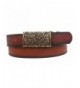 Floral Perforated Rectangular Vintage Leather