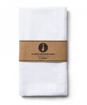 Pack Classic White Cotton Handkerchief