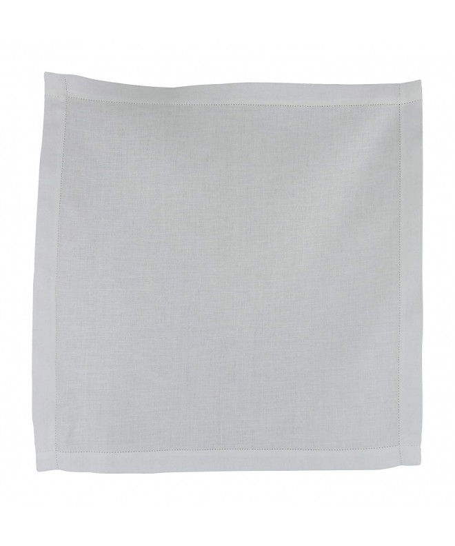 Men's Plain Linen Handkerchiefs Punchspoked (Set of 2) - White ...