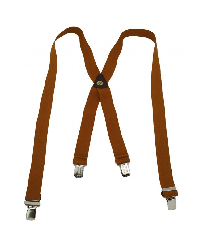 Largemouth Mens X Back Suspenders Brown