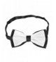 uxcell Adjustable Polyester Bowknot White Black