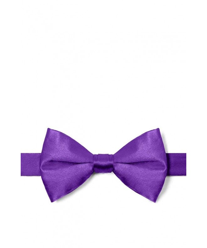 Royal Purple Silk Pre Tied Bow