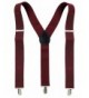 NYFASHION101 Elastic Adjustable Suspenders Burgundy