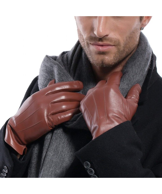 Luxury Lambskin Leather Gloves Cashmere