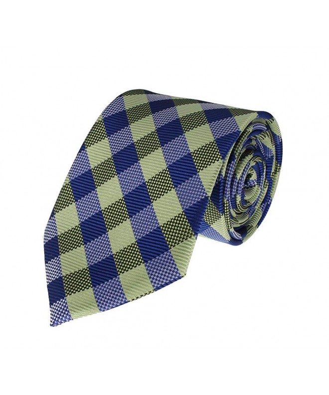 Necktie Green Classic Plaid Pattern