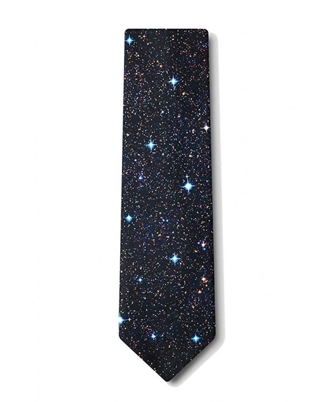 Microfiber Black Spaced Galaxy Necktie