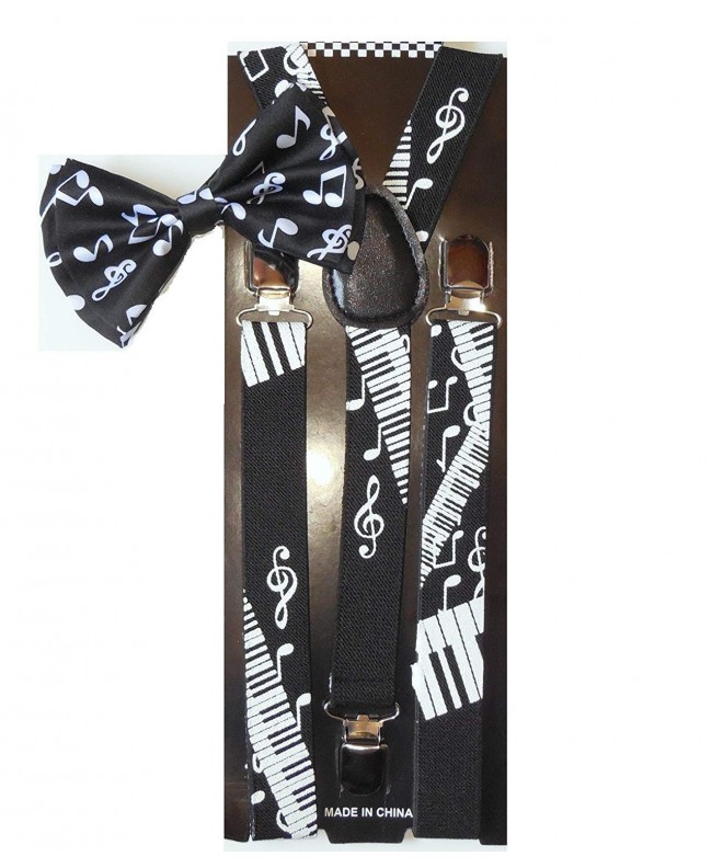 Unisex Awesome PIANO Bowtie Suspenders