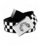 Flaming Silver Military Belt Checkered
