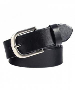 Leather Women Classic Polished Buckle